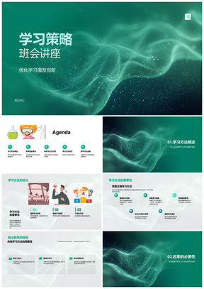 高二辅导员班会讲座分享个性化学习策略方法PPT模板