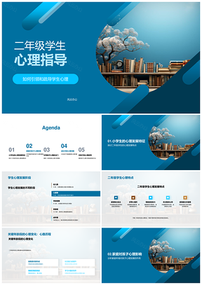 二年级学生成长心理疏导策略机制构建PPT模板