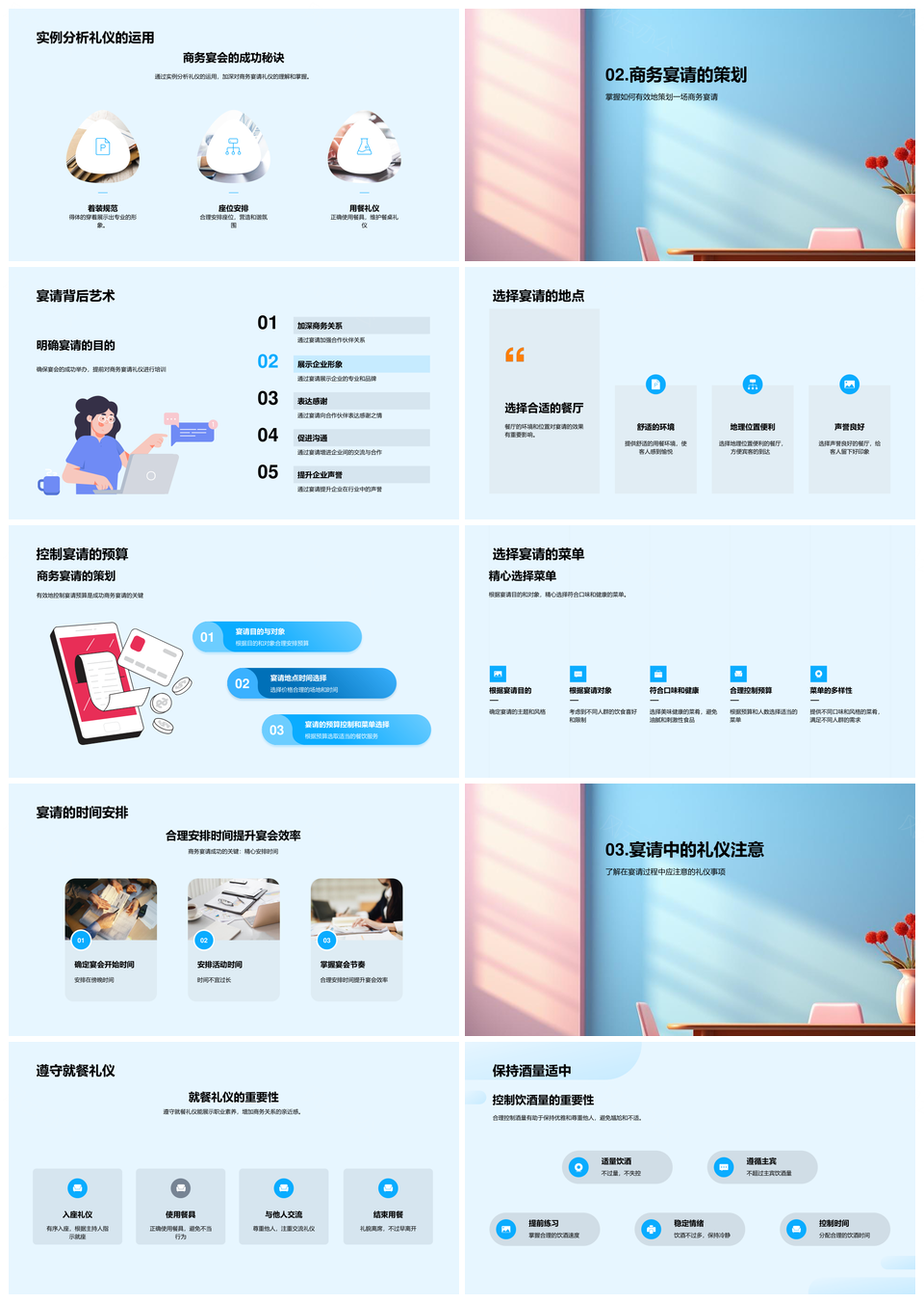 商务宴请礼仪与企业形象宴会策划PPT模板