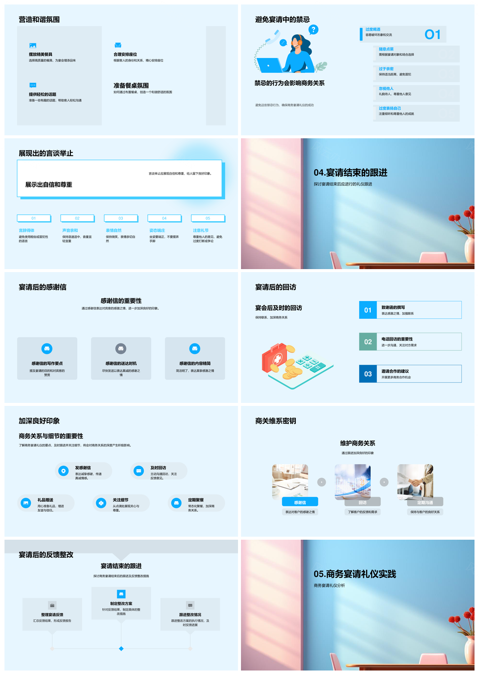 商务宴请礼仪与企业形象宴会策划PPT模板