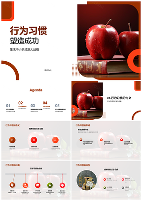 生活小事育品格习惯塑成功PPT模板