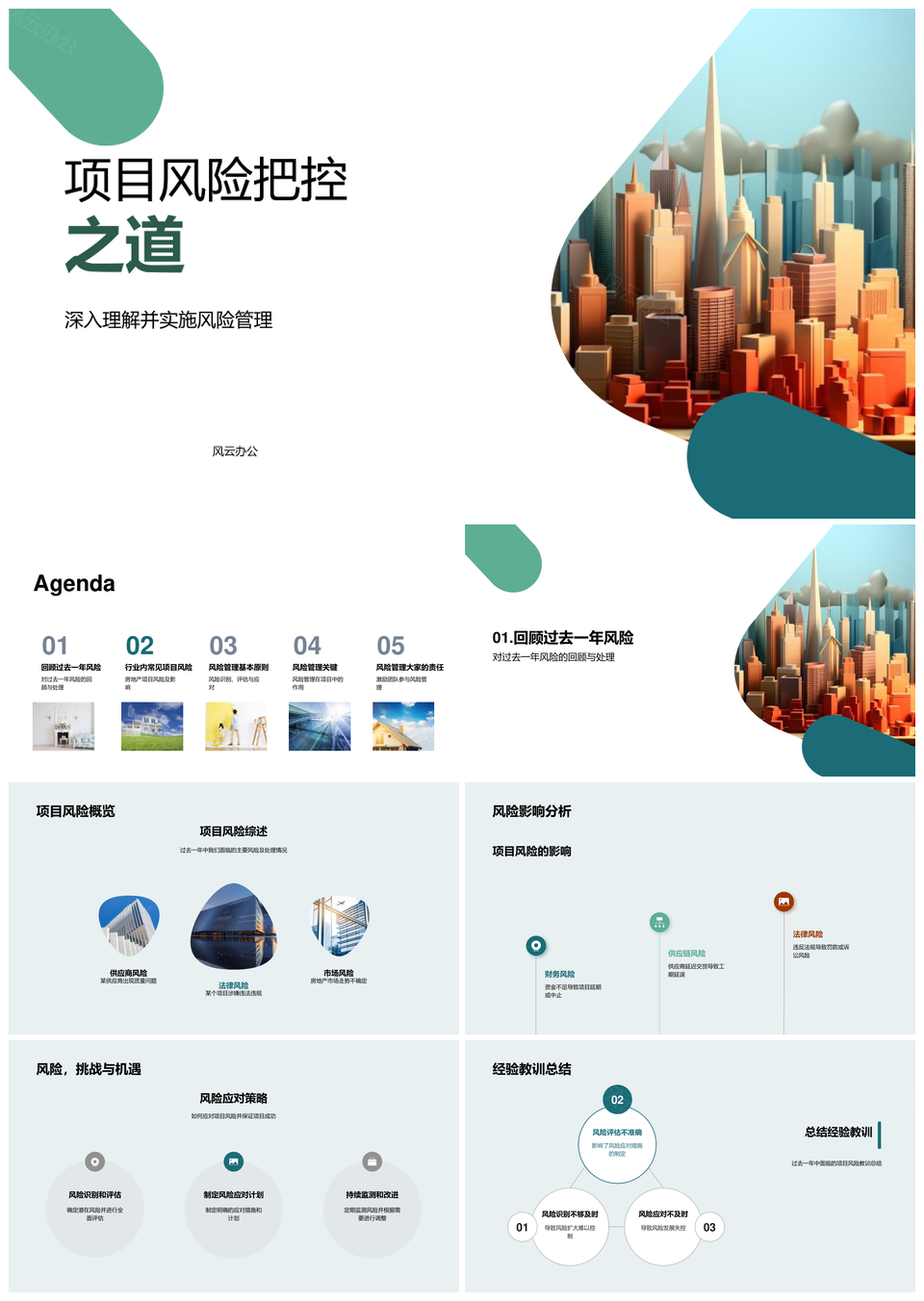 房地产摩天大楼项目风险管理风险评估经验PPT模板