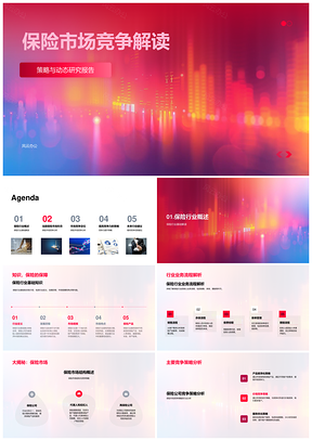 保险市场竞争格局策略与新兴模式解析PPT模板