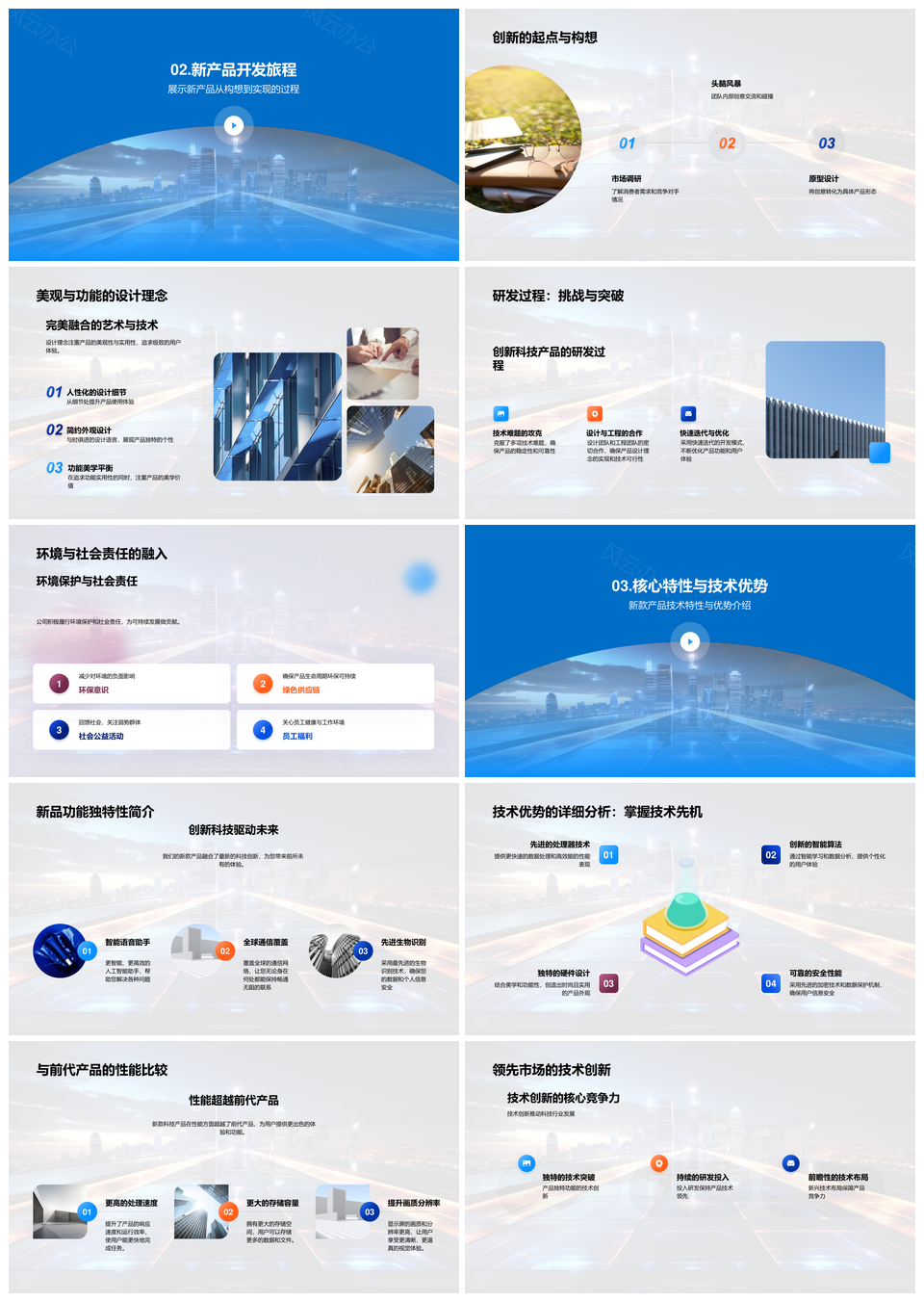 科技前沿创新突破商业战略新品研发PPT模板
