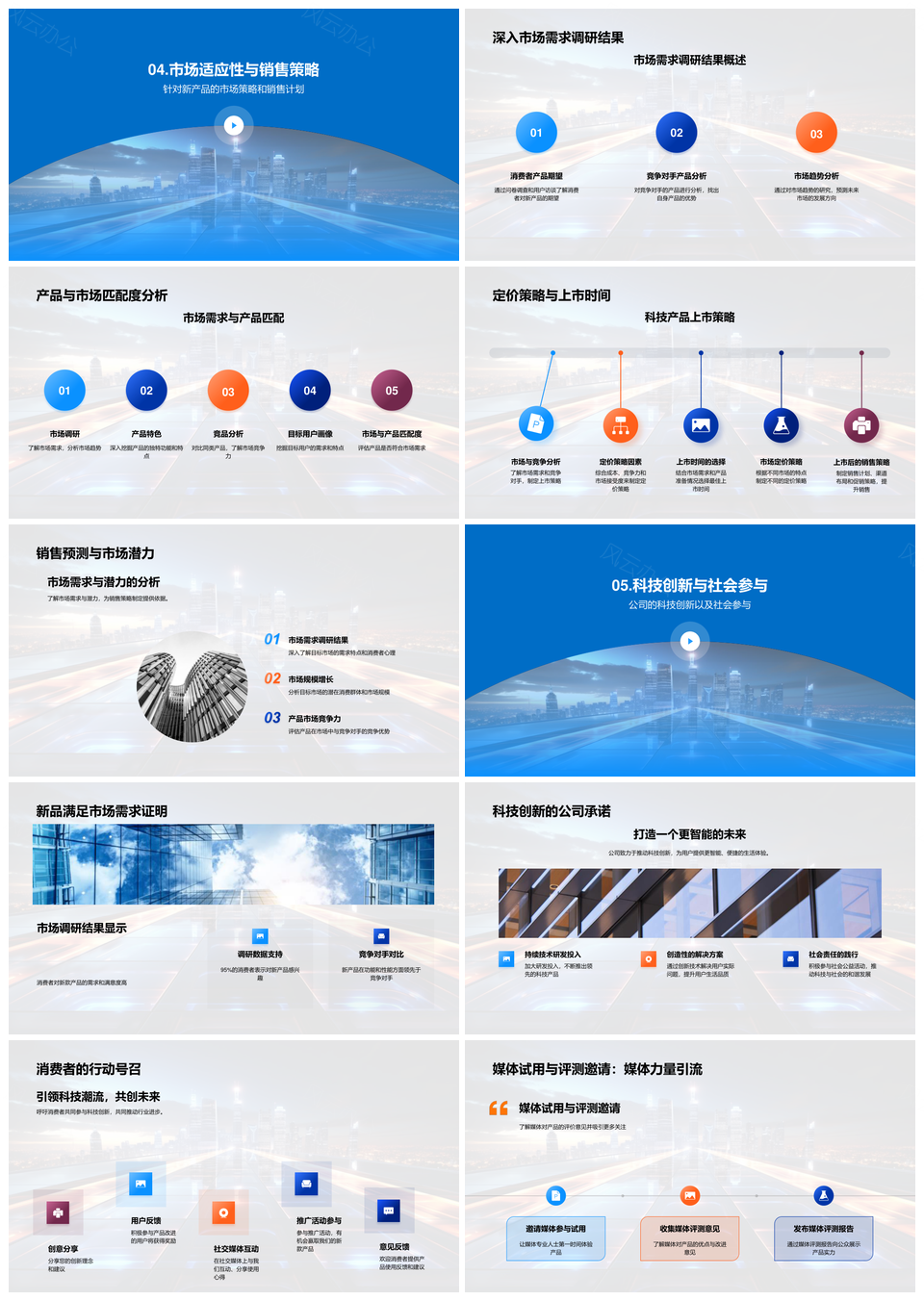 科技前沿创新突破商业战略新品研发PPT模板