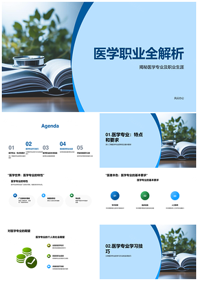 医学职业专业教育培训知识技巧规划趋势PPT模板