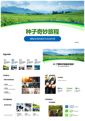 种子发芽成长探索光合生命教育PPT模板