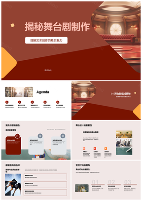 舞台剧艺术设计幕后制作与表演培训解析PPT模板