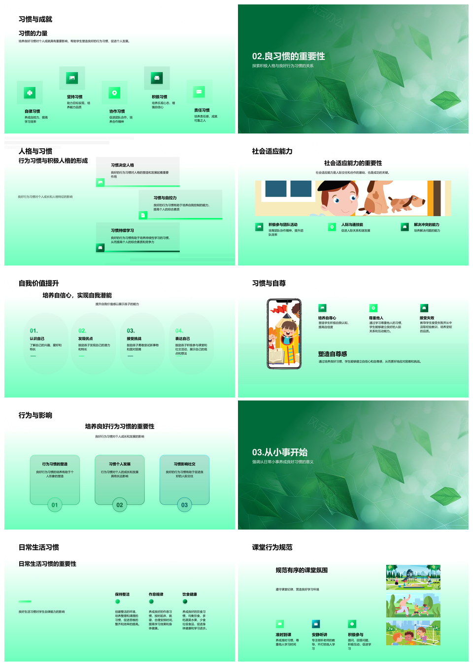 五年级行为习惯与积极人格家校协同发展PPT模板