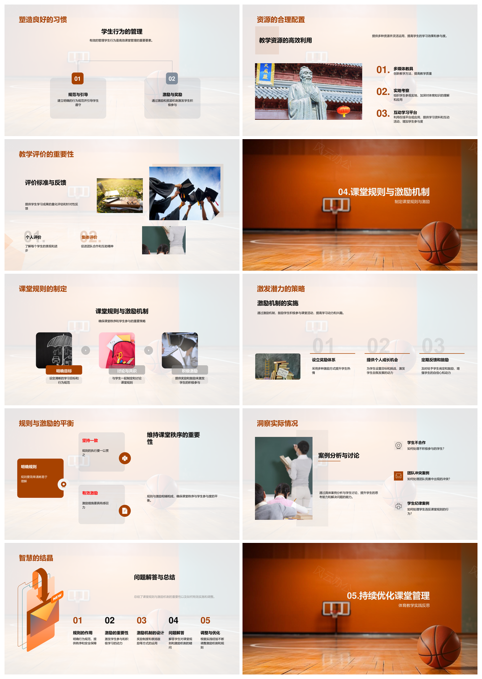 体育课堂游戏竞赛提升参与高效管理个性指导PPT模板