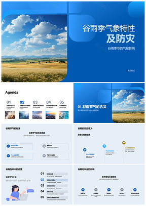 谷雨节气气象特性与防灾预警农业气候影响PPT模板