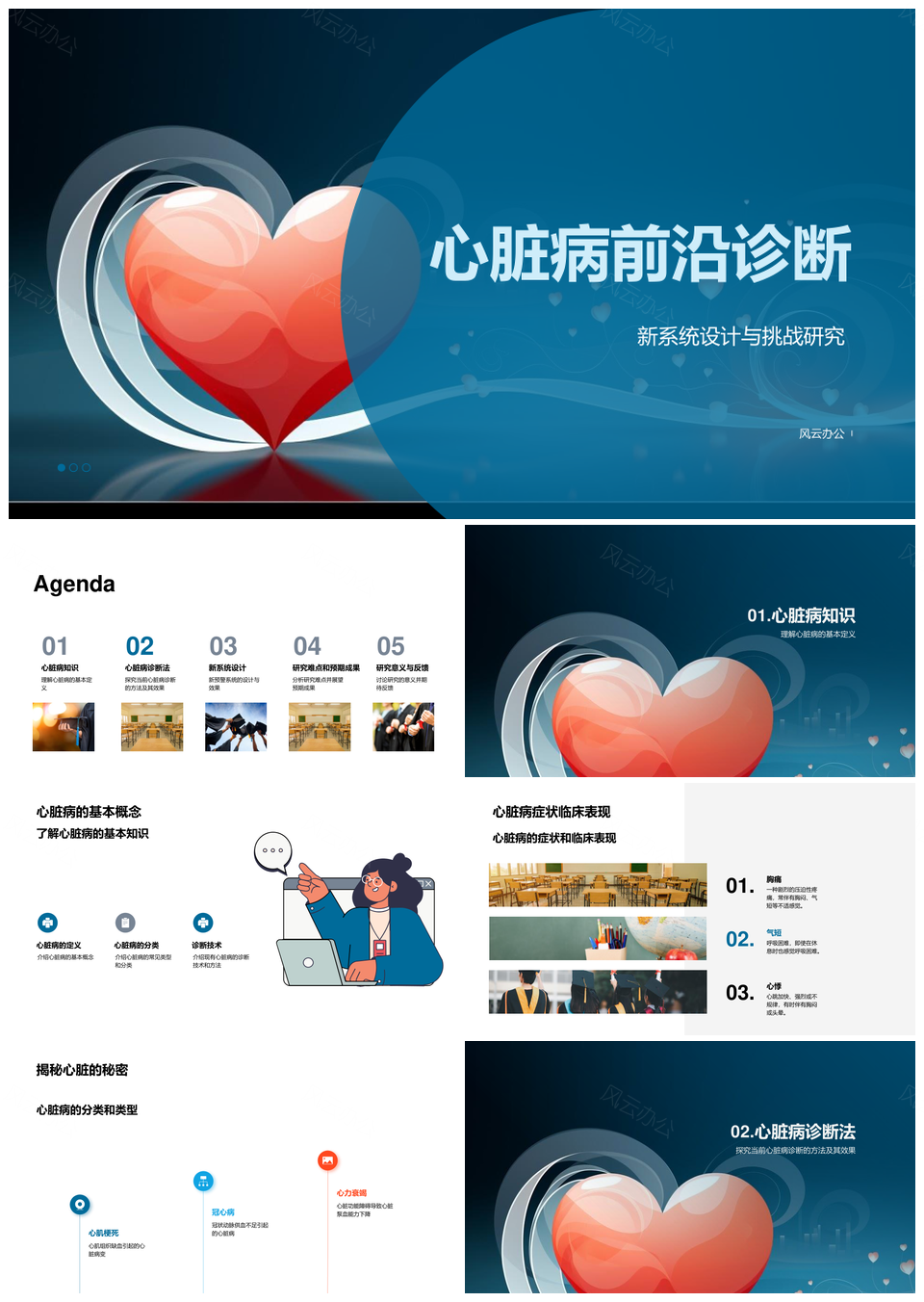 心脏病前沿诊断新系统设计挑战研究PPT模板