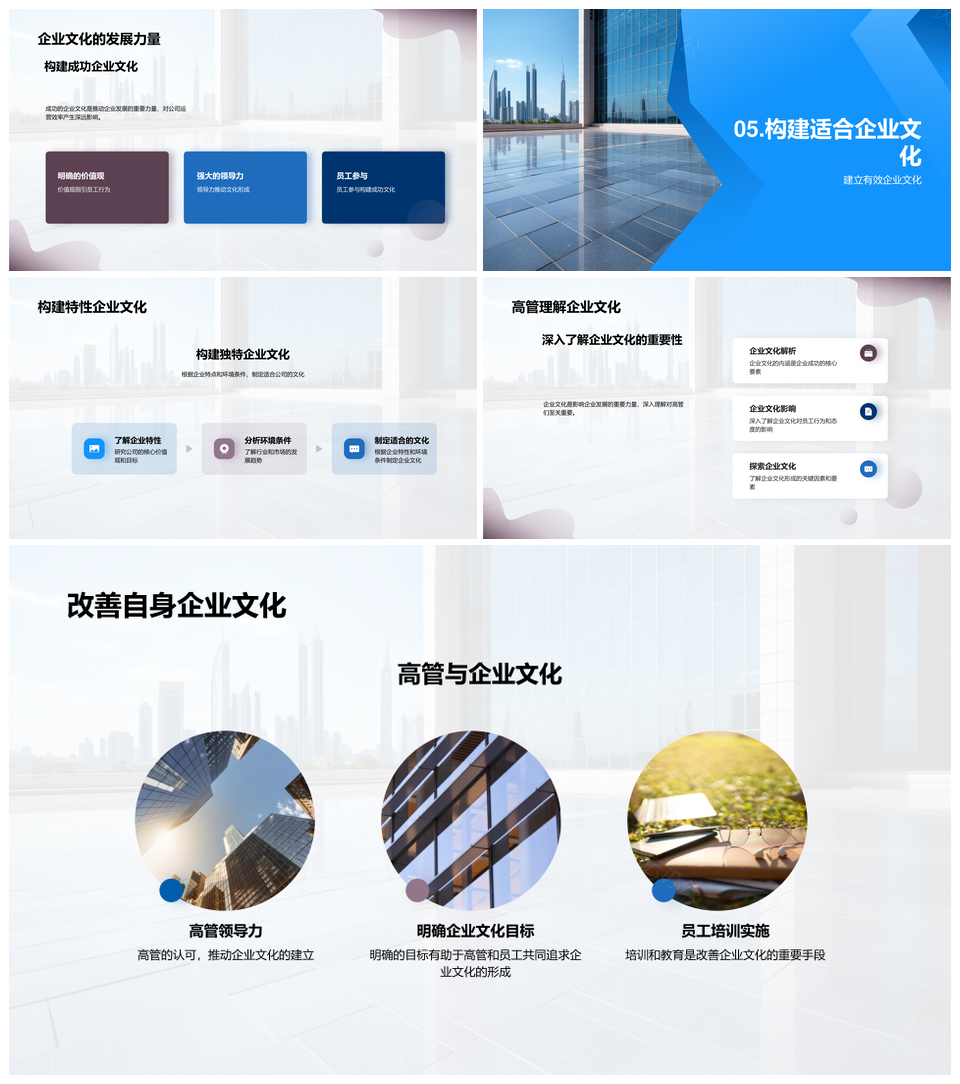 领导力价值观引领卓越企业文化驱动高效运营员工参与PPT模板