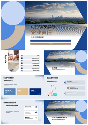 企业责任驱动环境社会经济效益可持续发展PPT模板