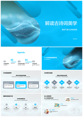 古诗词美学音韵结构象征抒情深意探析PPT模板