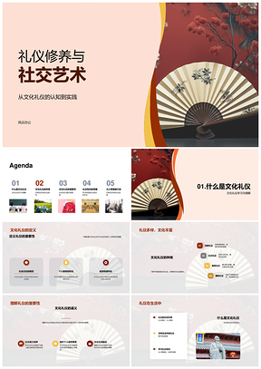 礼仪修养与社交生活文化传统PPT模板