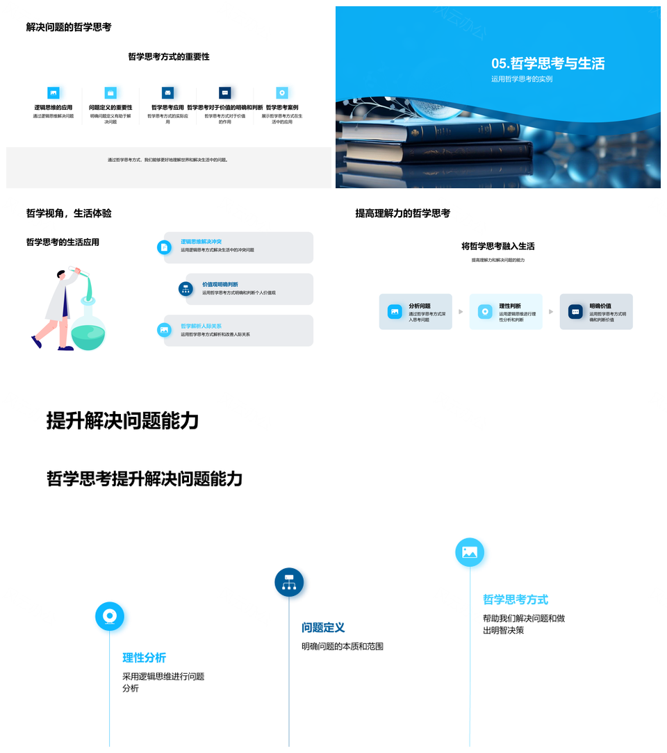 哲学教授跨学科讲座解读生活世界PPT模板