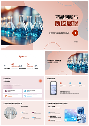 药品创新化学研发质控生产优化PPT模板