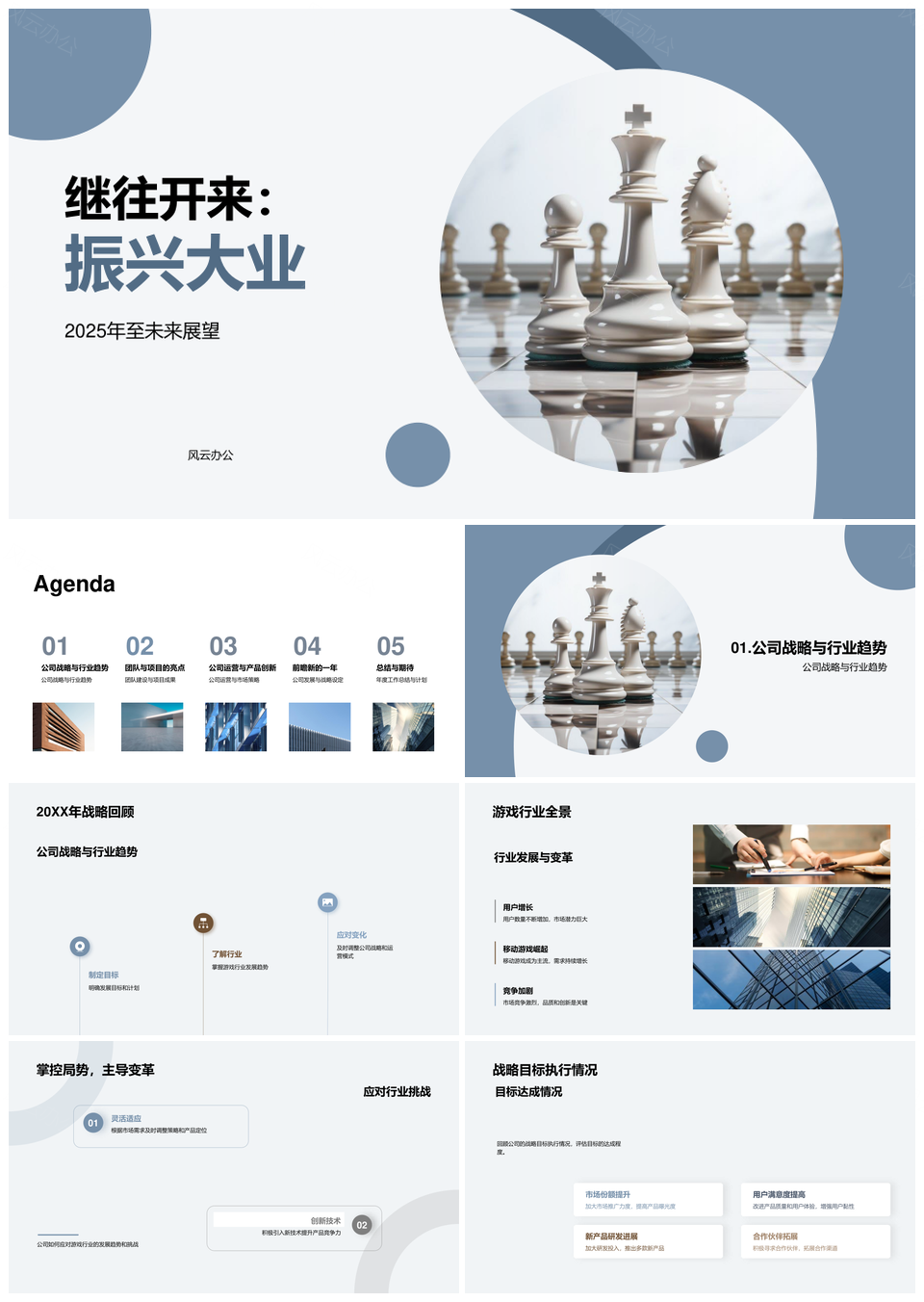 2025游戏战略应势强团队协同重项目研发振兴PPT模板