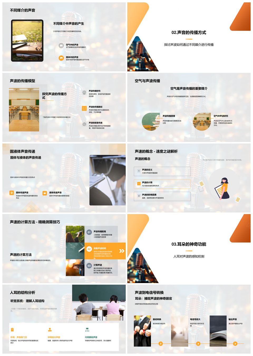 声波产生传播与大脑解析之谜PPT模板