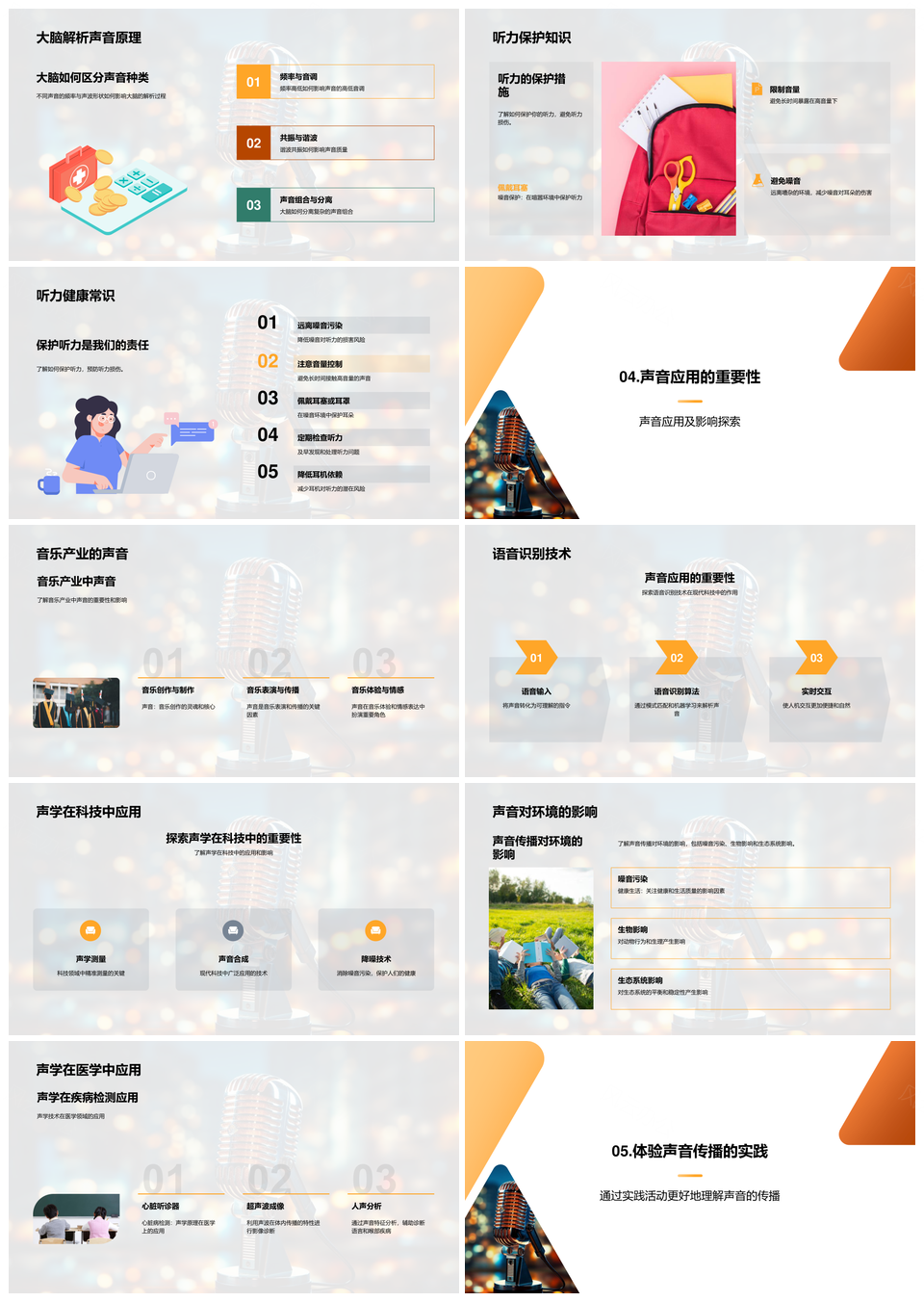 声波产生传播与大脑解析之谜PPT模板