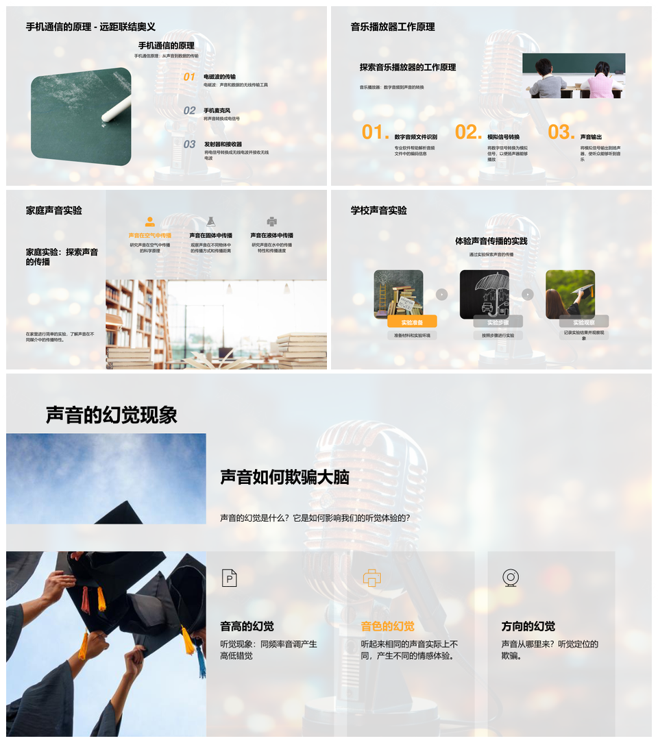 声波产生传播与大脑解析之谜PPT模板