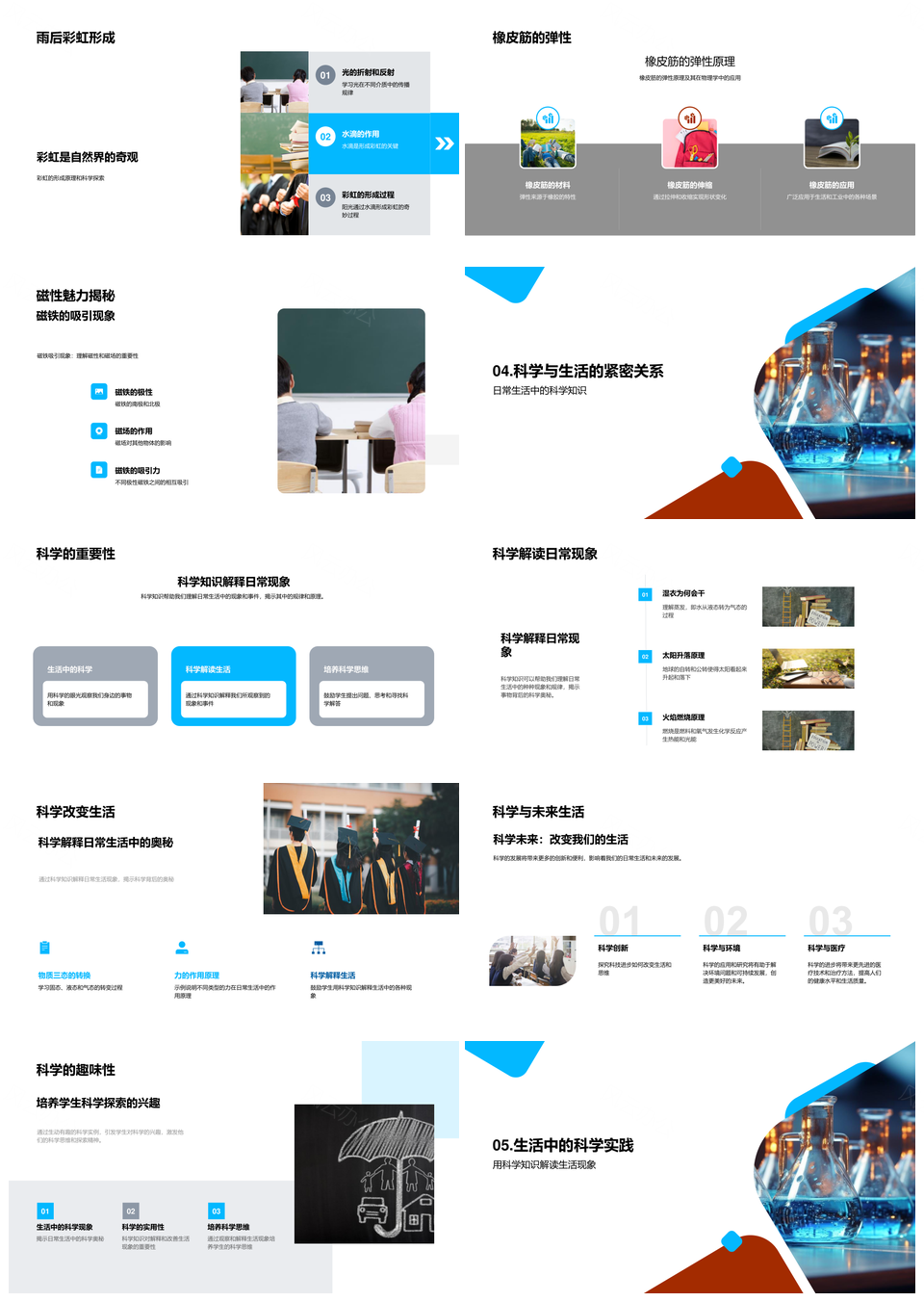 科学实验探秘物质三态与力作用生活应用PPT模板