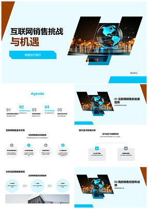 互联网销售技巧策略与客户管理机遇PPT模板