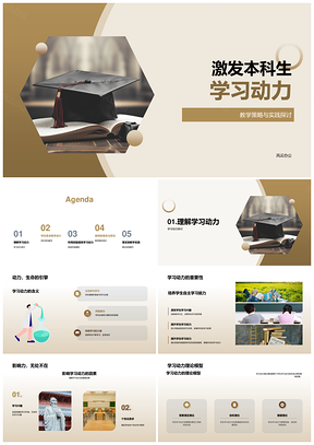 本科生学习动力激发策略教育实践PPT模板