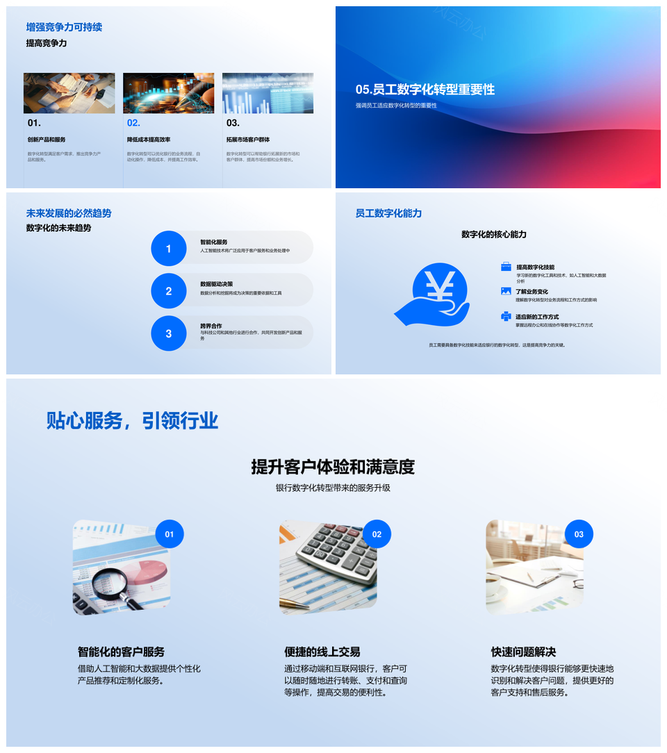 银行数字化转型演讲PPT模板