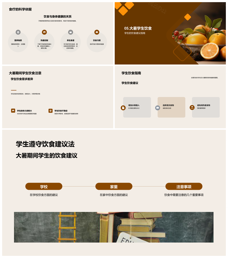 大暑养生食疗高温饮食禁忌中草药烹饪PPT模板