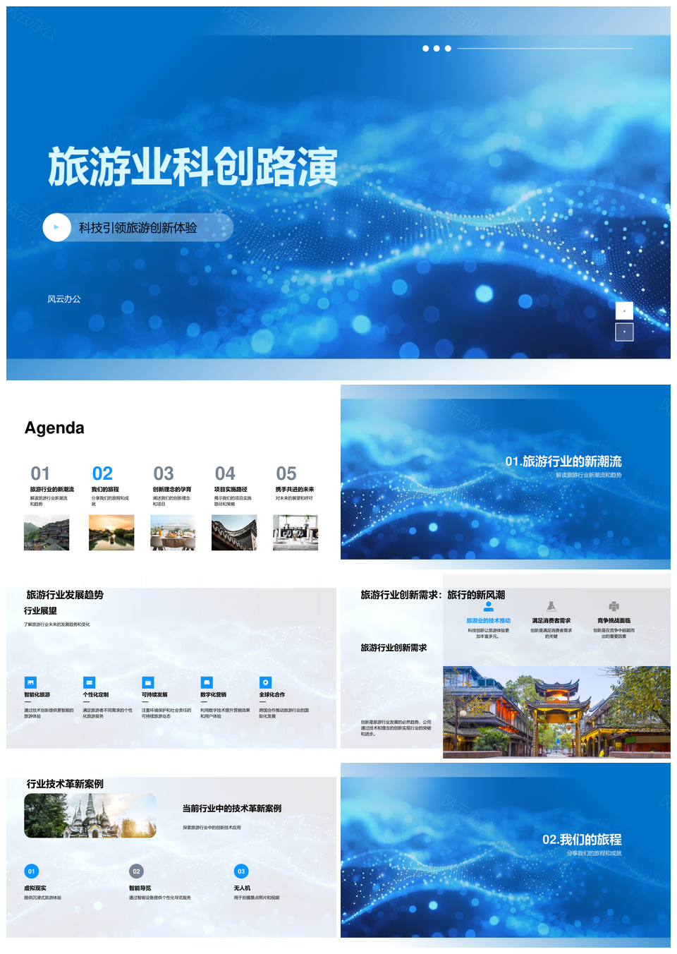 旅游业科创革新改变体验邀伙伴共创PPT模板