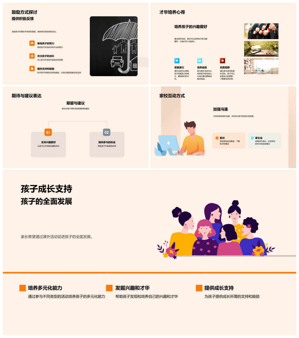 五年级课外体艺社服成果挑战校建参与PPT模板