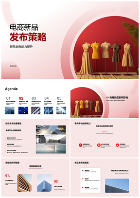 电商新品预售直播推广特价限量策略PPT模板