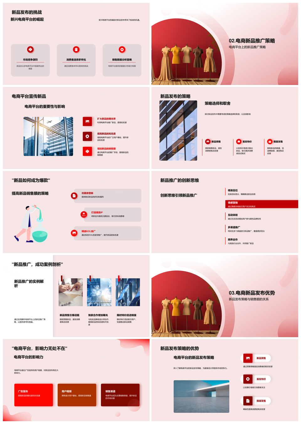 电商新品预售直播推广特价限量策略PPT模板