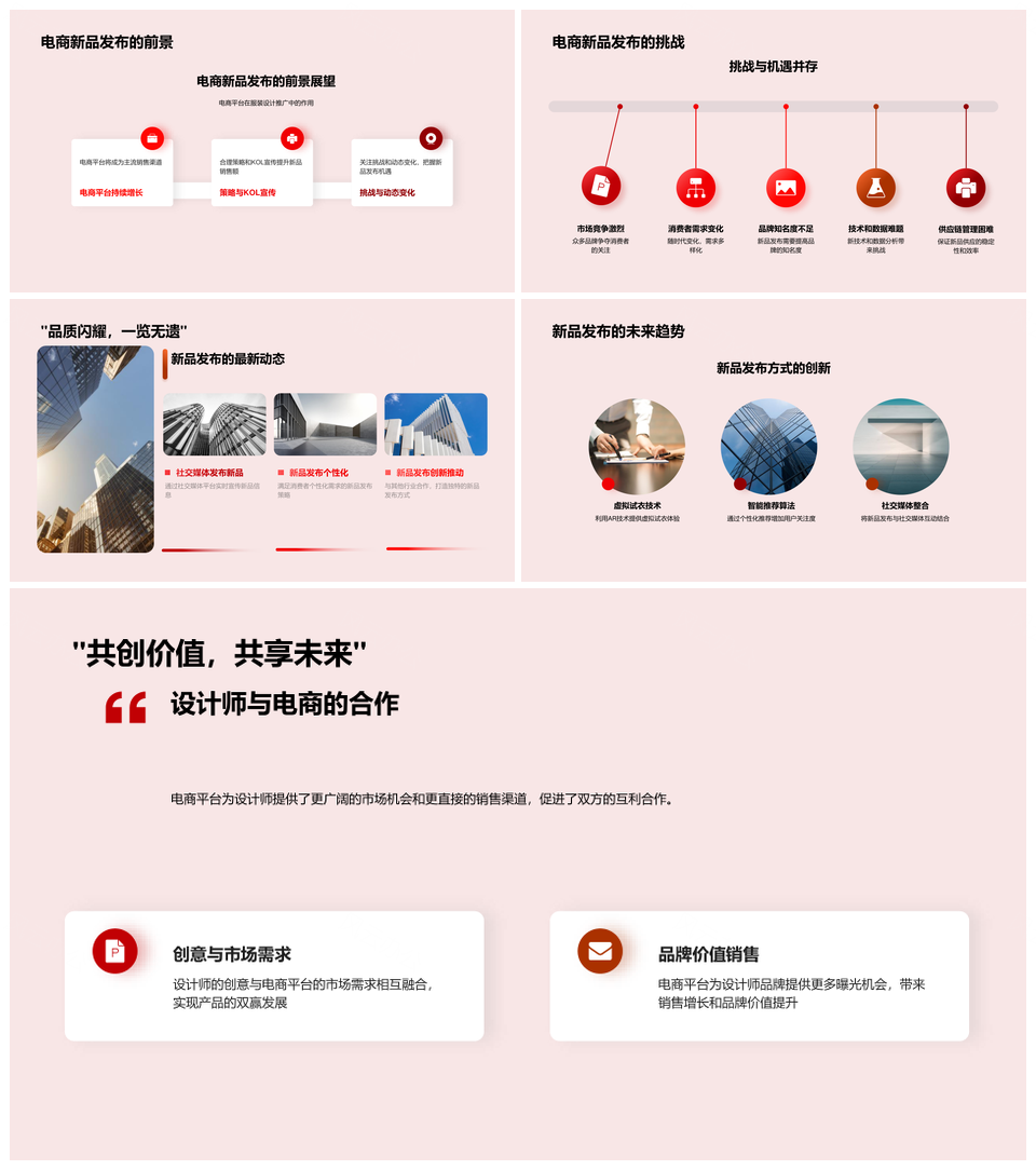 电商新品预售直播推广特价限量策略PPT模板