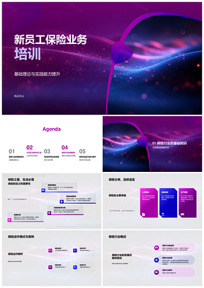 新员工保险业务主要类型培训PPT模板