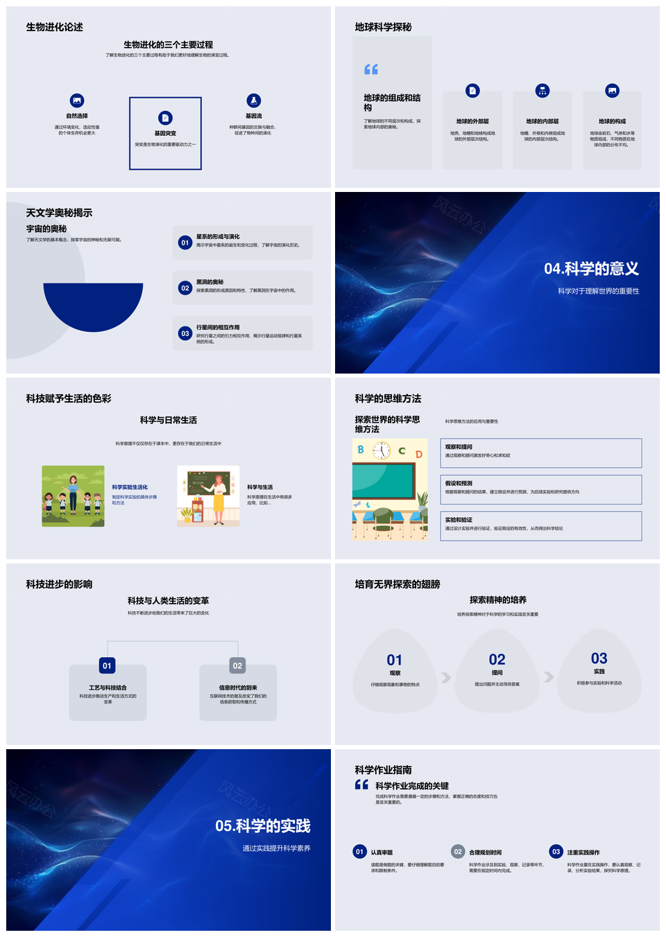科学实验作业基本概念实验方法流程分析汇报PPT模板
