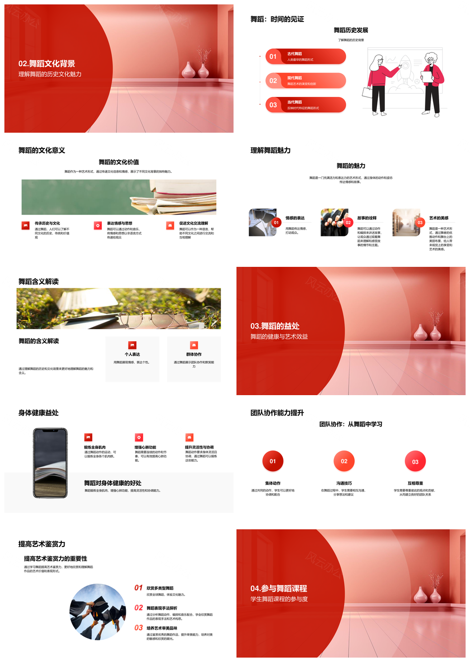 舞蹈技巧历史文化舞步健康艺术赏析芭蕾PPT模板