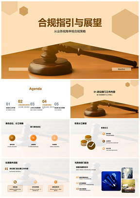 业务合规策略指引法律展望PPT模板