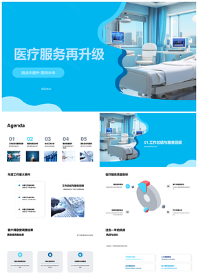 医疗服务总结技术管理挑战提升计划PPT模板