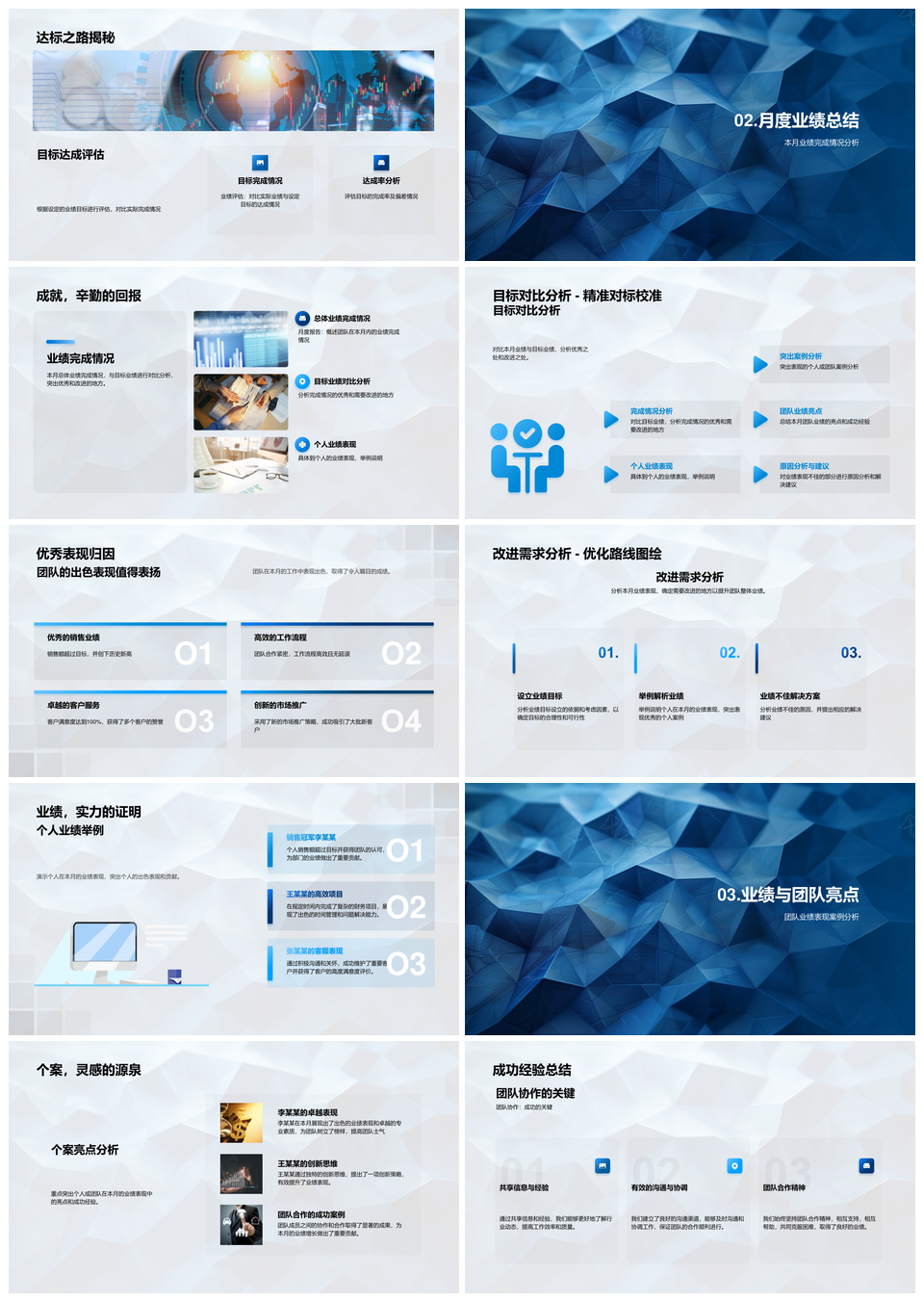 保险月度业绩目标完成对比分析及改进措施PPT模板