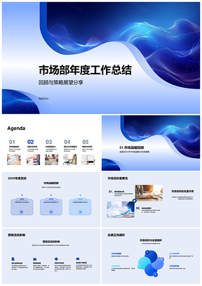 2025市场部年度战略总结营销创新协同展望PPT模板