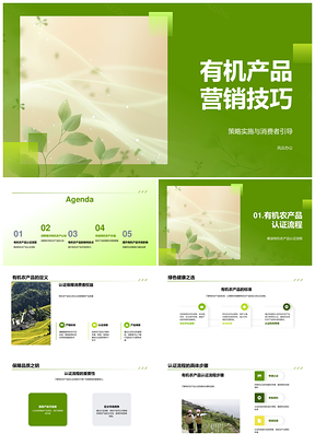 有机农产品营销策划电商活动消费者引导PPT模板