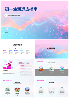 初一新生适应学习生活礼仪规范PPT模板