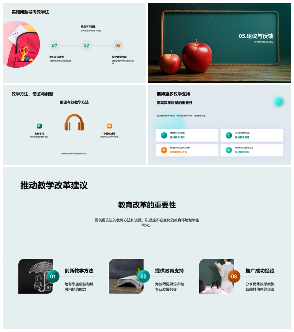 教学创新策略提升成果分享个性化自主学习PPT模板