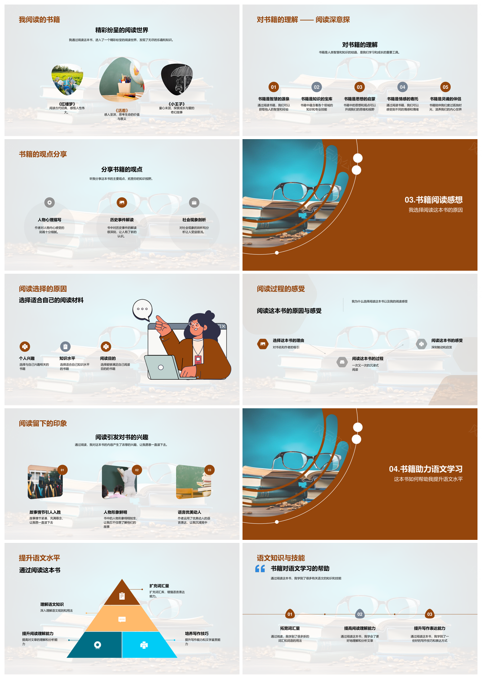 阅读强语文拓视野书卷促成长PPT模板