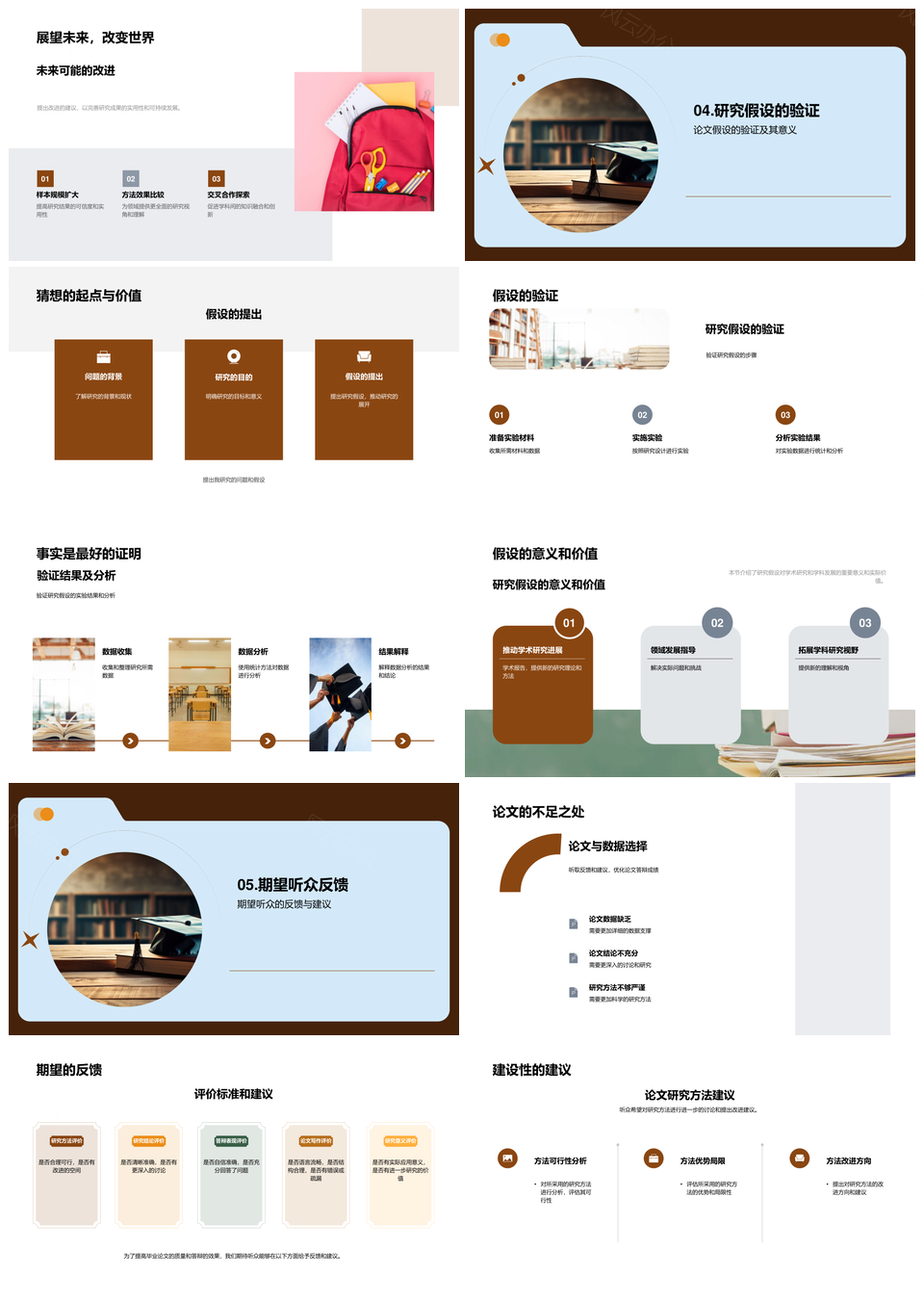 毕业论文答辩研究设计与学术成果PPT模板