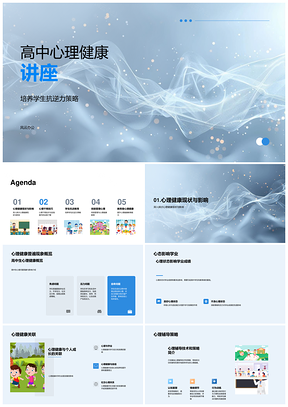 高中生抗逆力心理辅导与成长管理教育PPT模板