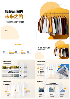 服装品牌全球发展策略与消费趋势PPT模板
